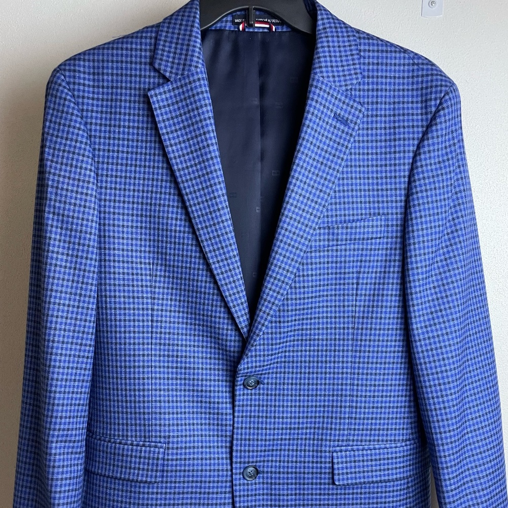 Tommy Hilfiger Blue Pattern Blazer
